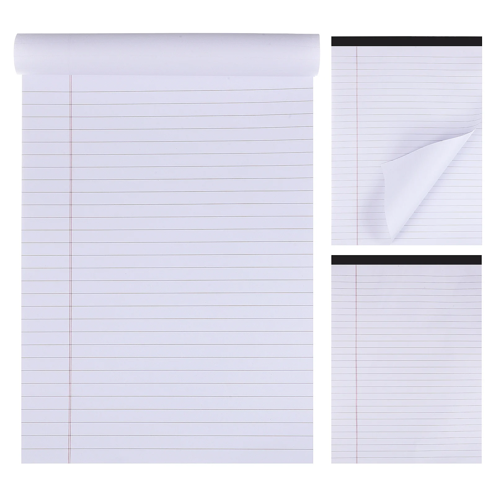 

3Pcs A4 College Ruled Legal Pads 11.2x8.2 Inch Lined Notepads for Office School Home Business Writing Note Taking