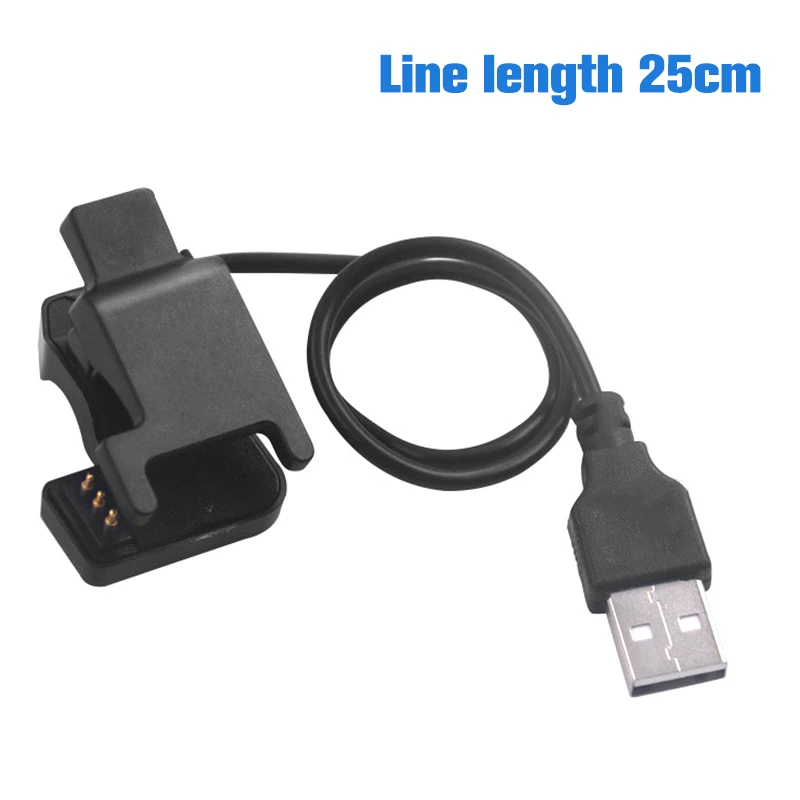 Black Smart Watch Universal USB Charging Cable 3 Pins Charger Clip Power Adapter Charger Portable Wristband Fast Charging Cable