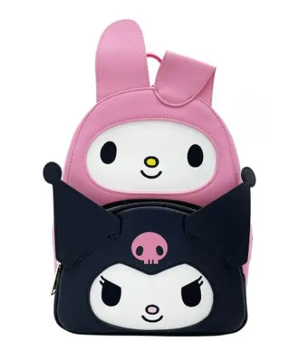 New Disney Pink Cinderella, Cute Kitty Girl Birthday Gift  Loungefly sanrio Kuromi Melody and Melody Backpack Shoulder Bag