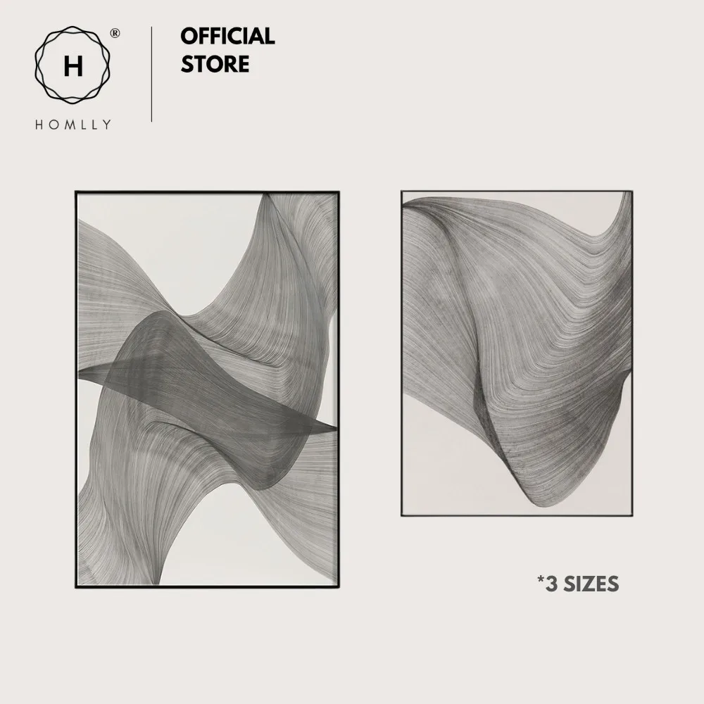 

Homlly Monochrome Black Lines Series Painting