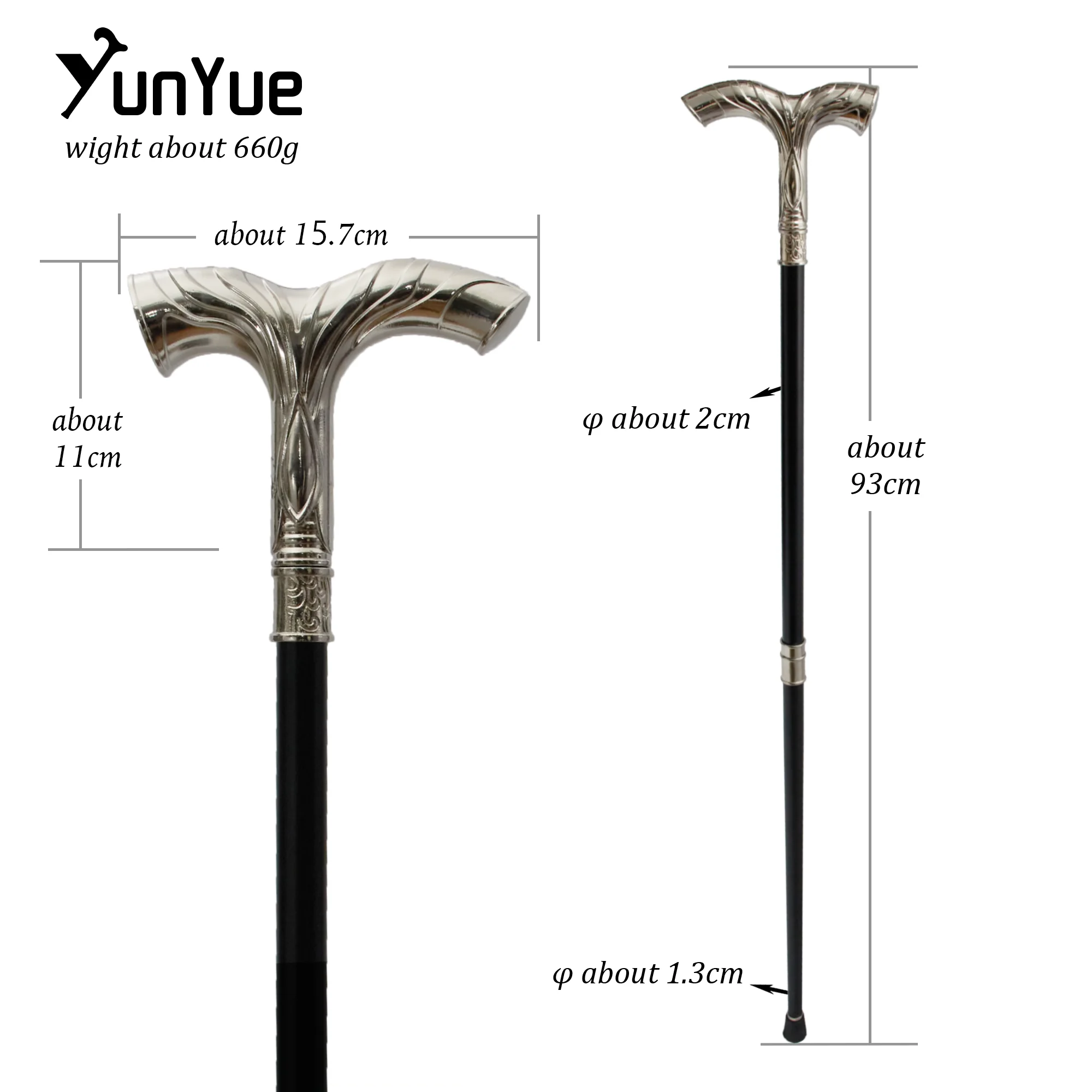 Bastone da passeggio alla moda a strisce bianche Eleganza gentildonna Stampella decorativa Puntelli cinematografici Cospaly Bastone da passeggio Bastone da trekking 93 cm