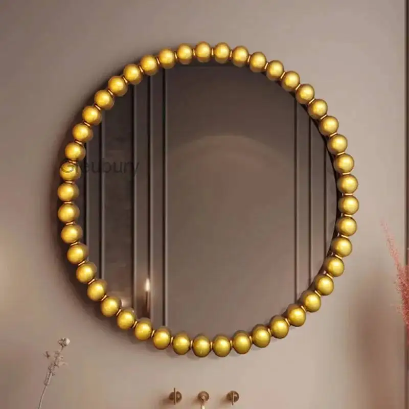Runder runder Wandspiegel, Wohnzimmerdekoration, moderner Schminkspiegel, Mädchen-Schlafzimmer, Badezimmerspiegel, zum Aufhängen, Espelhos, Heimdekorationen