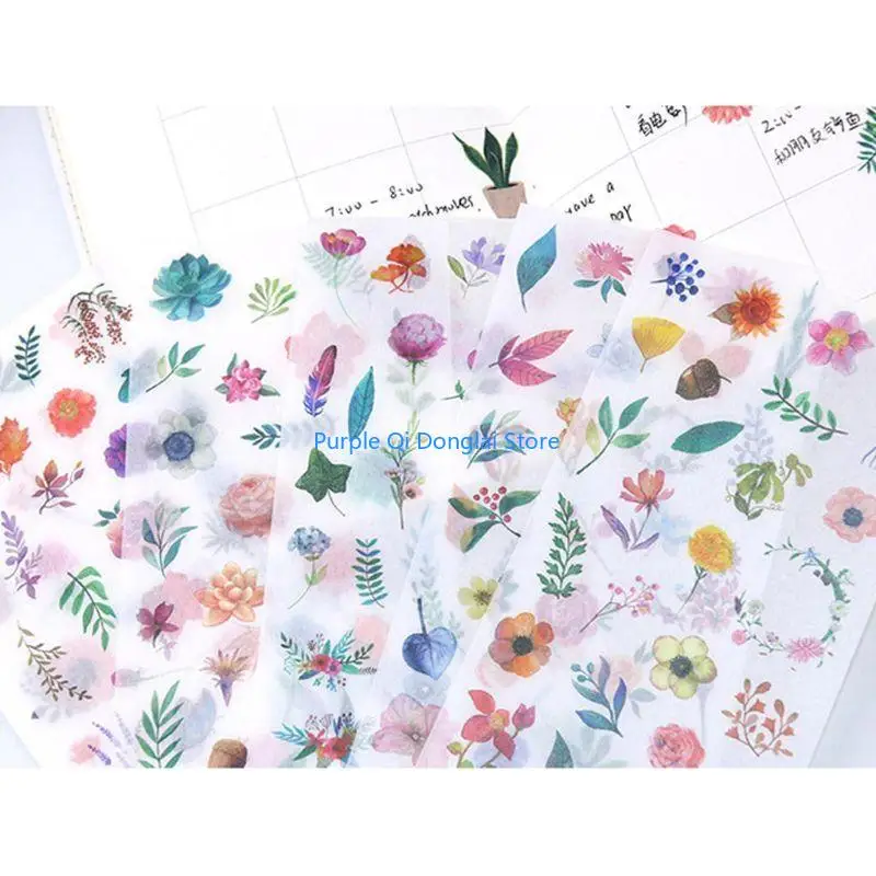 

L21E 6Pcs Flower Leaves Resin Sticker Epoxy Resin Mold Frame Fillers Material Jewelry