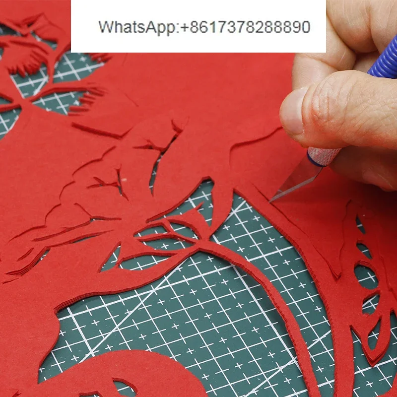 Double sided large red engraved paper DIY window paper Chinese style student children's handmade class colored paper