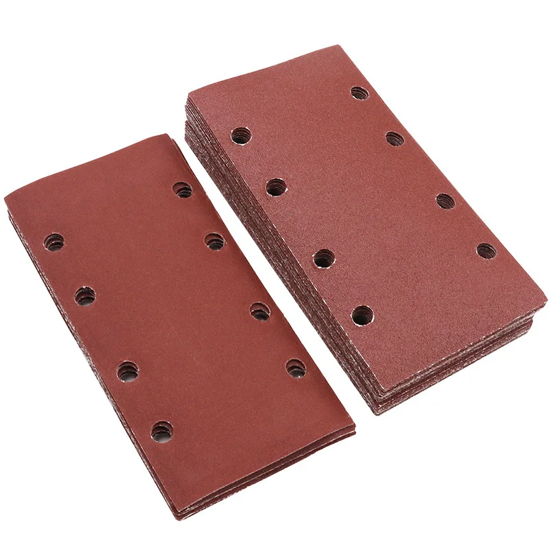 10PCS 93x185mm Square Sandpaper Grit Flocking Sand Paper Special Shaped Disc Abrasive Stone Glass Grinder For Wood Polish Tools