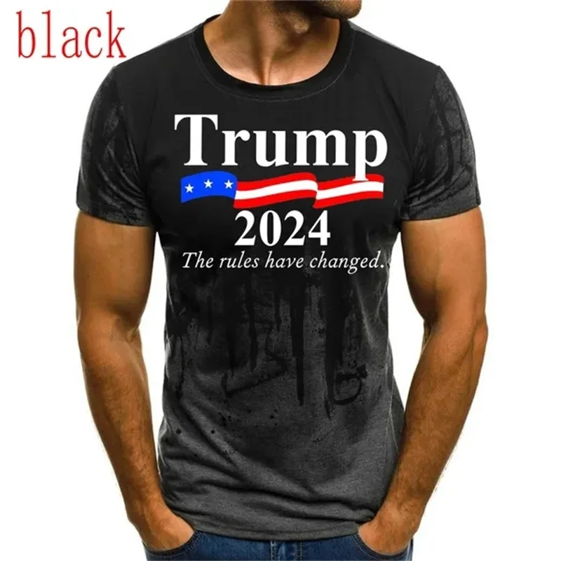 Trump 2024 Election T Shirt Short Sleeve Trump Supporter Tee Tops For Men Women Casual Slim T Shirts Streetwear Men\'s Clothing