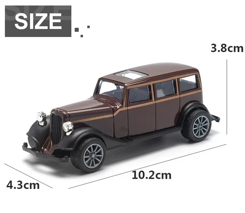 1:43 Legierung Vintage Diecast Auto Modellauto Classic Cadillacs V8 Zurückziehen Auto Modell Miniatur Fahrzeug Replik Geschenk für Kinder Erwachsene – Detail 7