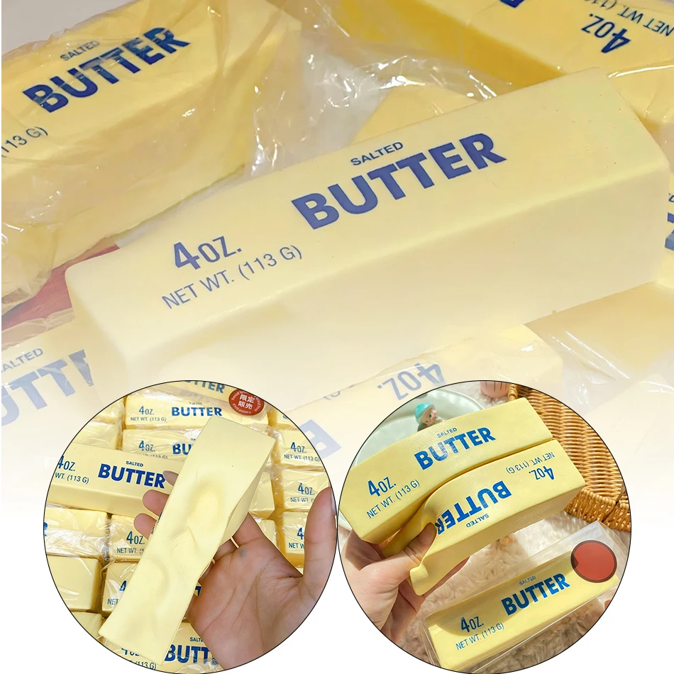 Butter Stick Slow Rising Squishy Toy Squeeze Fidget Brick Bar Anti-Stress Hand Relax Gift for Stress Relief And Entertainment