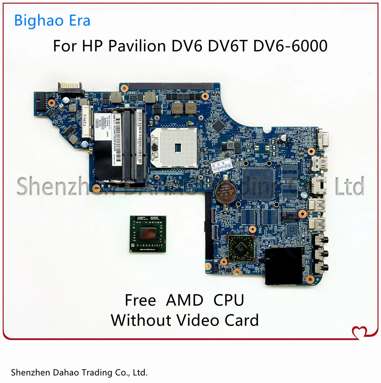 

For HP Pavilion DV6 DV6T DV6-6000 Laptop Motherboard 665282-001 665282-501 665282-601 669129-001 (Free AMD CPU) 100% Fully Test