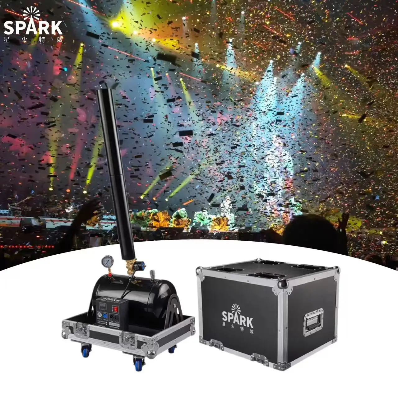 

SP Electrical Blower Confetti Launcher Large Confetti Machine Cannons Tube Confetti Cannon Machine for Stage Event Wedding