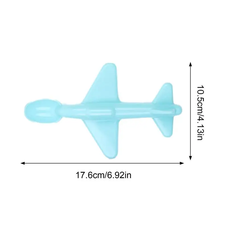 Łyżki dziecko w kształcie samolotu łyżka dla dzieci 2 szt. Bezpieczne sztućce dla dzieci ekologiczne sztućce do szkoły domowej wewnątrz na zewnątrz