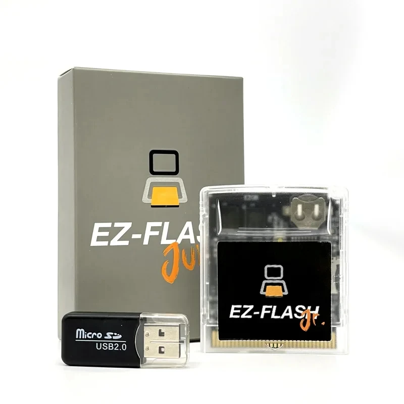 

EZ FLASH Junior 2000 в 1 игровая кассета для GB GBC игровая консоль EZJ EZ-FLASH с часами в реальном времени, поддержка карты Micro SD 32 Гб