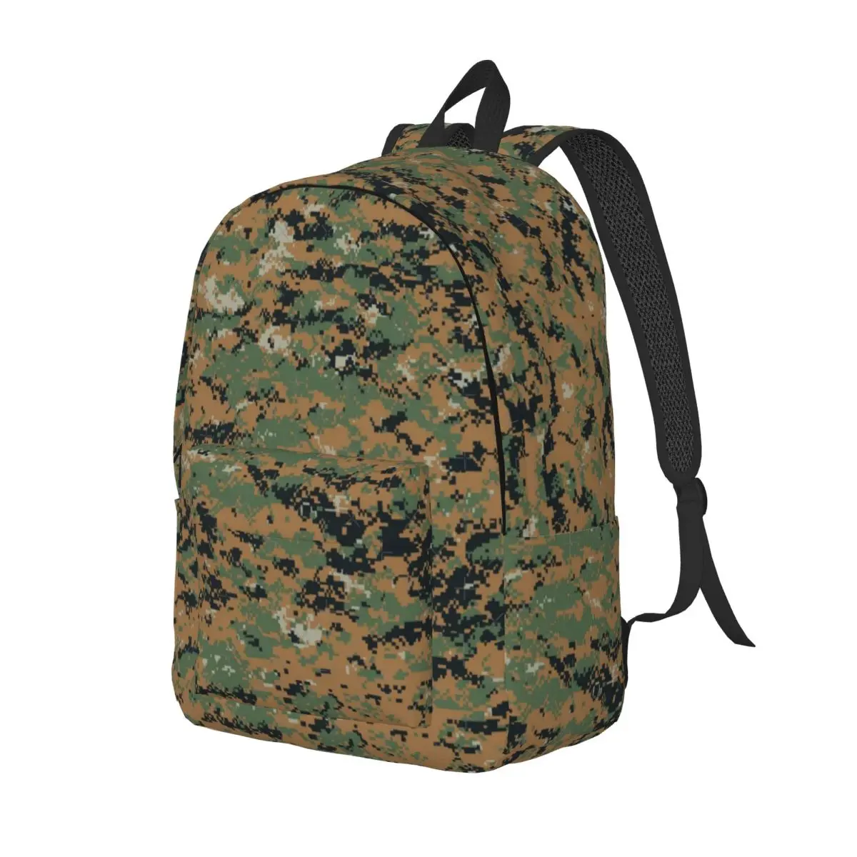 Marpat Woodland Camouflage Backpack Middle High College School Student Armys Militarys Camo Book Bags Teens Canvas Daypack Gift