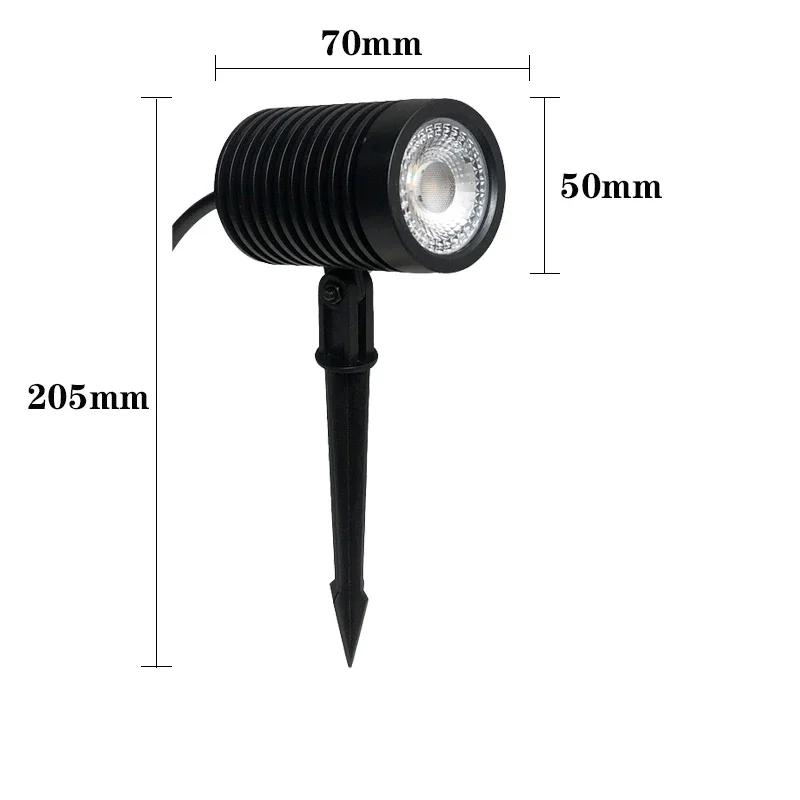 

Cheap and High-Brightness Plastic Black SMD Lawn Spotlight for Mini Garden with IP65 Waterproof and 5W Power