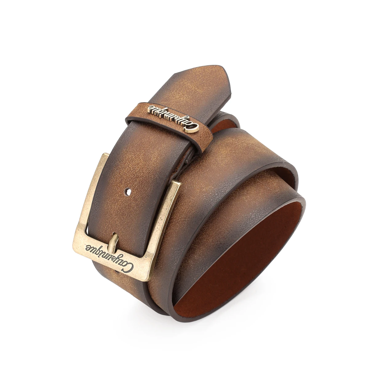 A PU Belt Suitable for Both Men and Women, Combining the Style of Western Denim and Retro, Is Perfect for Daily Casual Outings