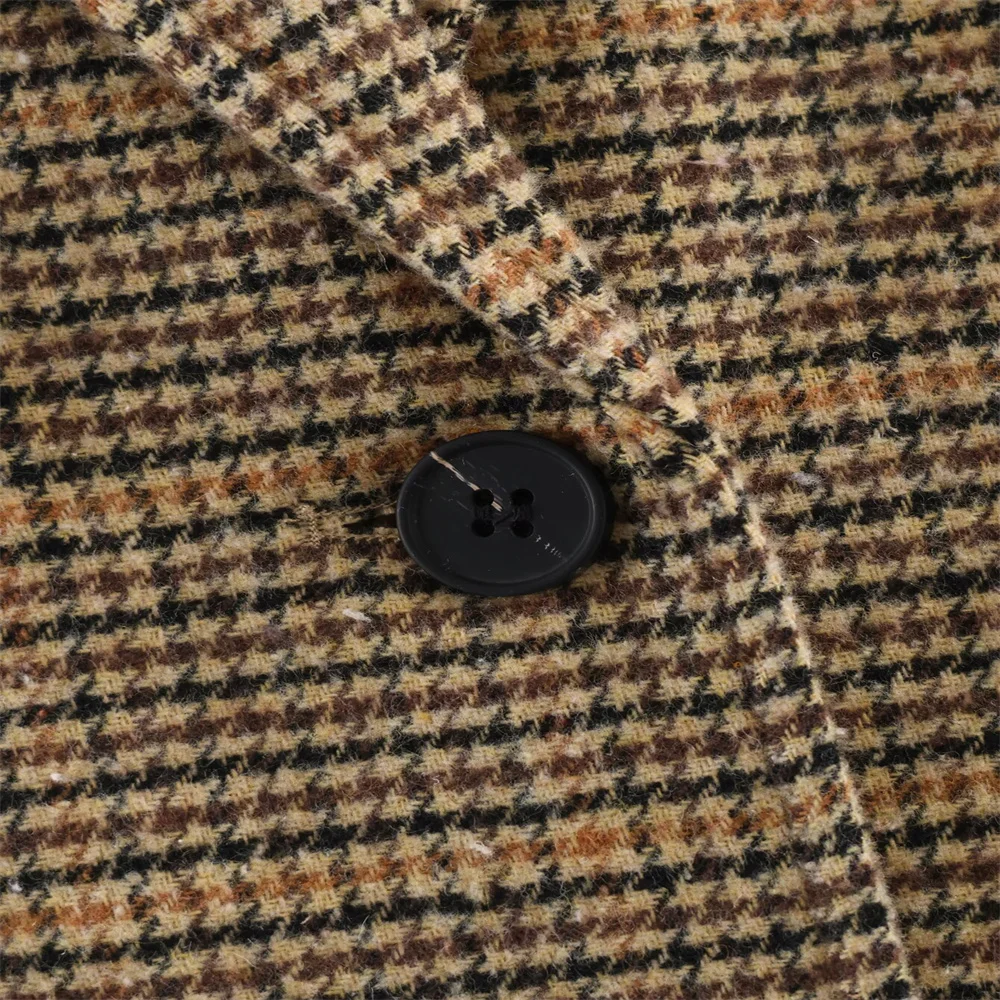 Winter New Women's Fashion Versatile Design Thousand Bird Grid Suit Jacket