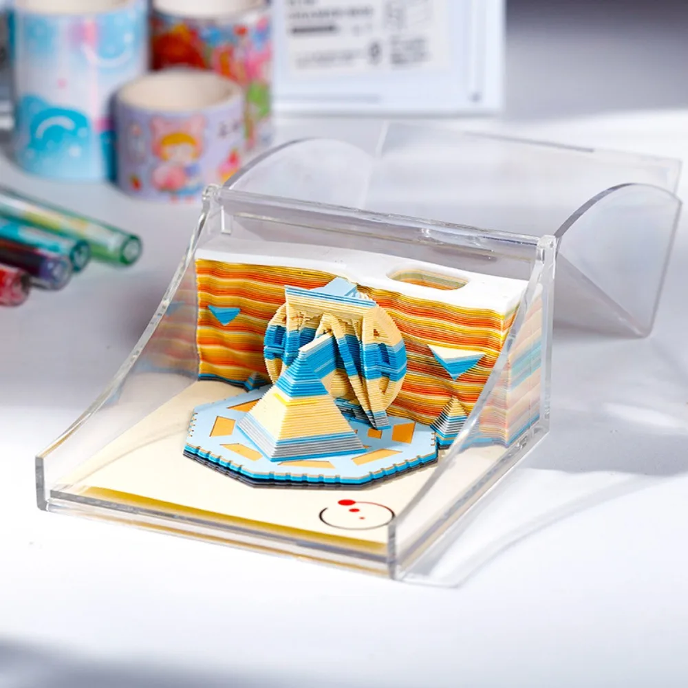 Três corpo cultural criativo três corpo planeta temático 3d estéreo em camadas papel escultura arte artesanato decorativo nota pegajosa