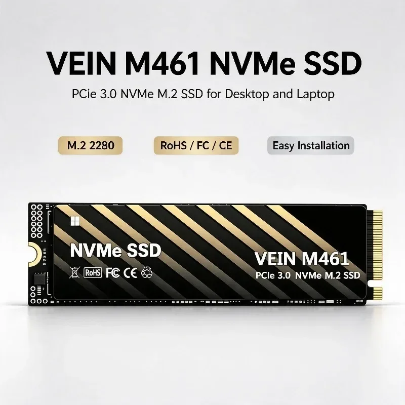 VEIN M461 M.2 2280 PCIe 3.0 NVMe SSD  Read High Speed 500GB-4TB Internal Gaming Solid State Drive For Laptop Desktop PC