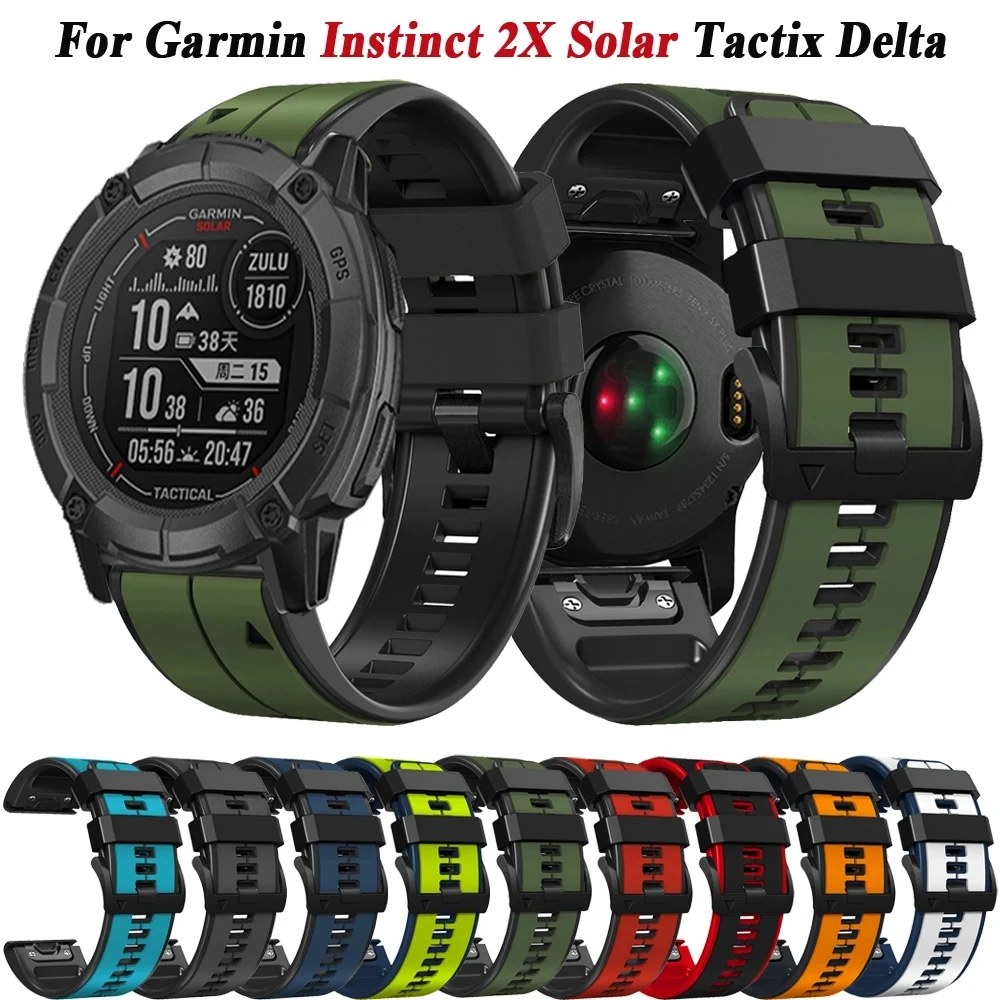Riemen 22 26mm für Garmin Fenix 7x7 6x6 Pro Solar 5x plus 945 Silikon band Epix Gen 2 47mm 51mm mk2i mk2 Tactix Bravo Armband