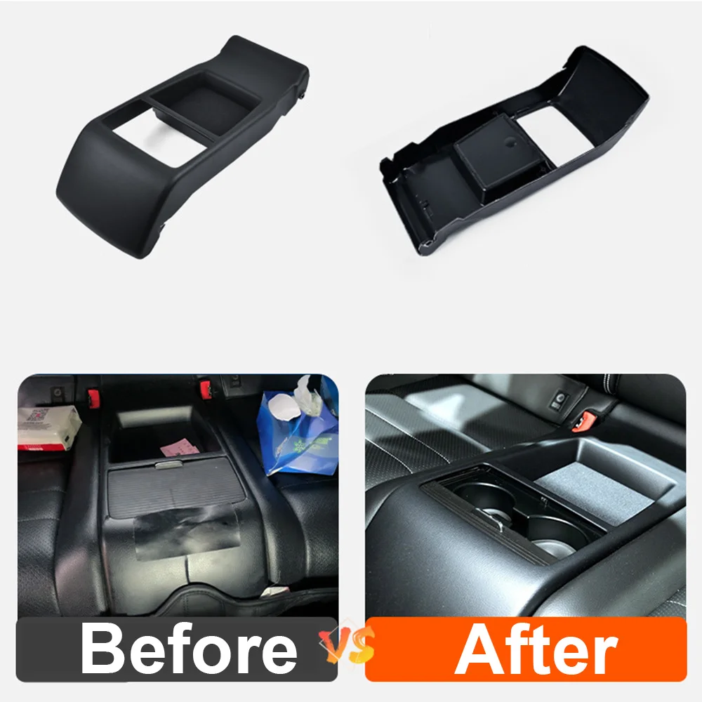 Car Rear Seat Center Console Armrest Cup Holder Cover Storage Trim Roller Curtain For Mercedes BENZ C E-Class W204 W207 Coupe