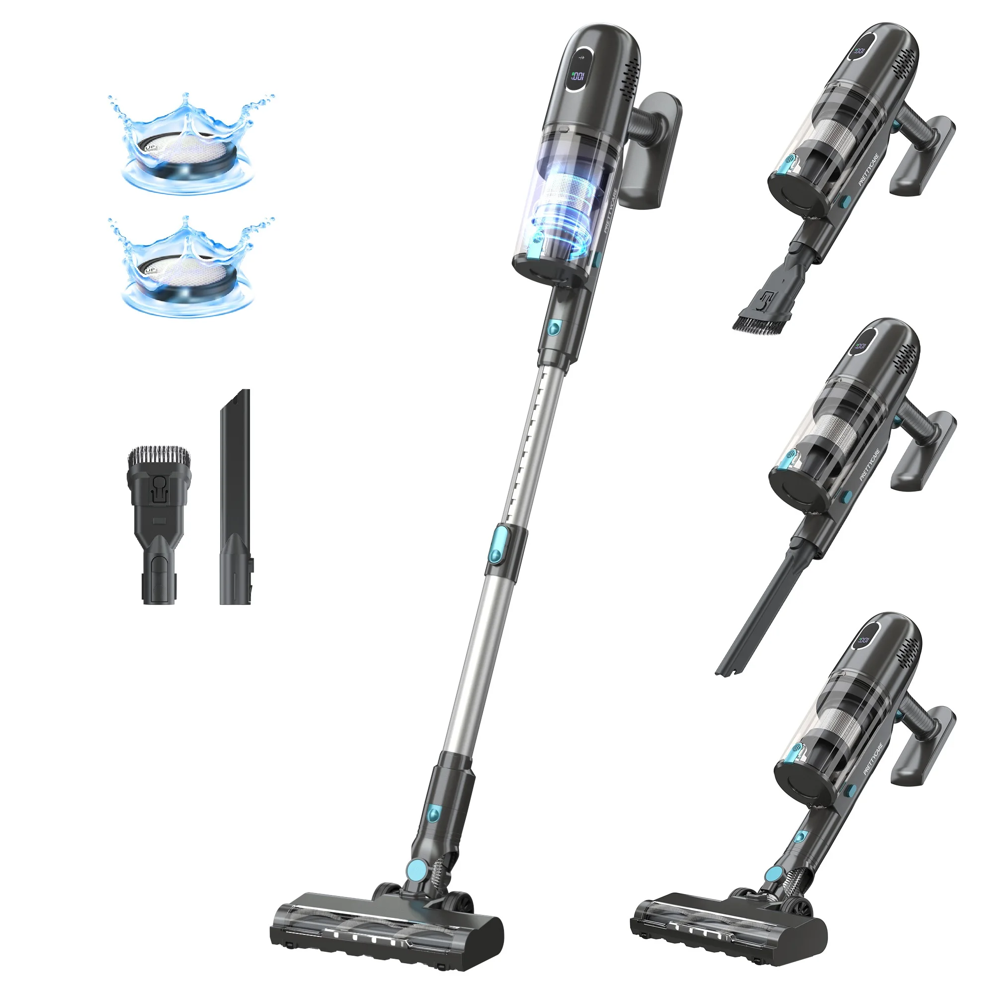 Wireless Stick Vacuum With 30Kpa Powerful Battery 3 Cleaning Mode  Cleaner