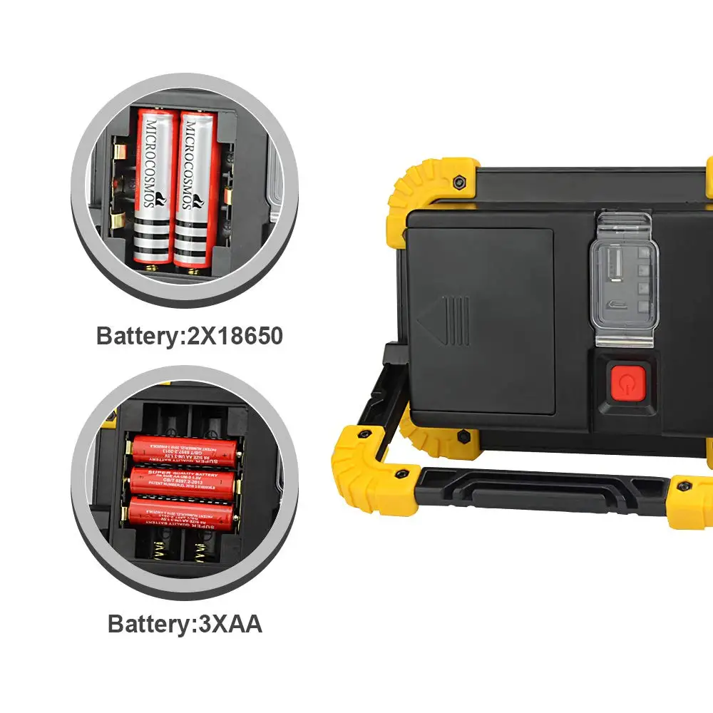 

Rechargeable USB Powered 20W Outdoor Waterproof Cob Work Light Super Bright Adjustable Emergency Sos Camping Hiking Floodlight