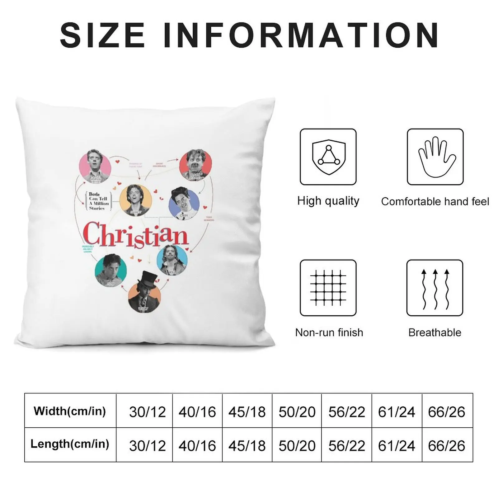 Christian Borle Throw Pillow Christmas Throw Pillows Covers sleeping pillows pillow