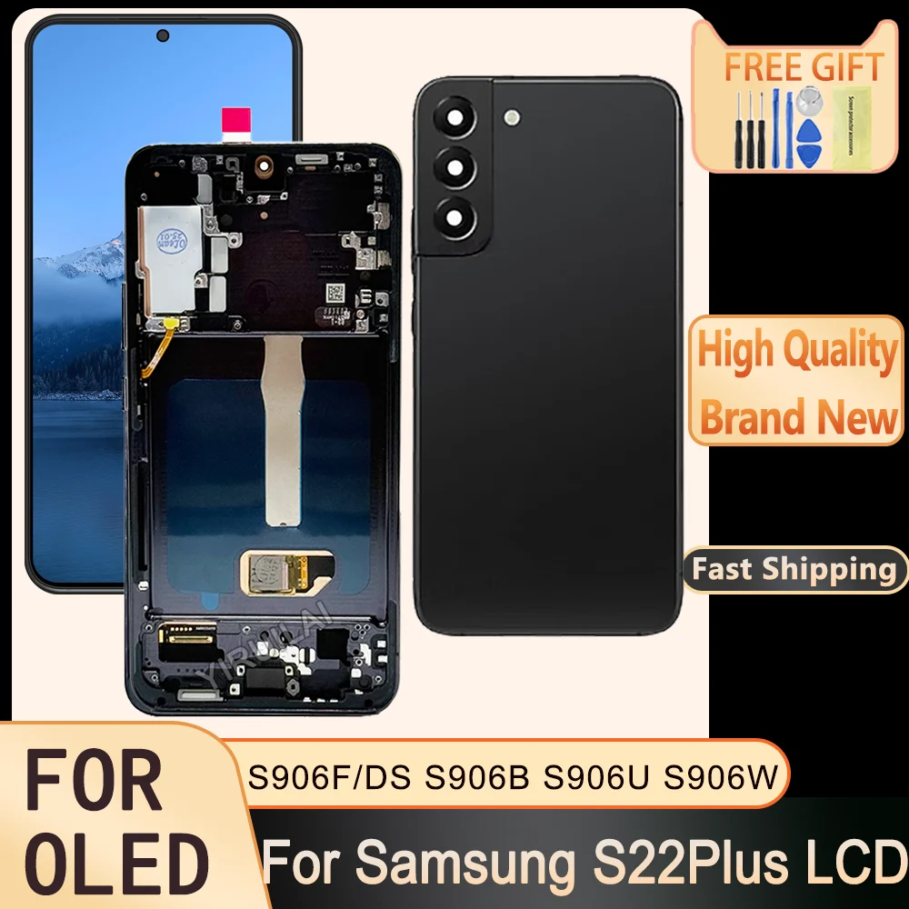 

Super AMOLED Display For Samsung Galaxy S22 Plus LCD Display Touch For Samsung S22+ S906B S906U S906W LCD Touch Screen Digitizer
