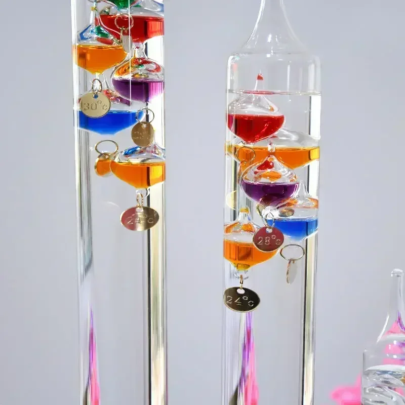 غاليليو ميزان الحرارة الملونة الكرة علقت غرفة نوم خزانة مشروبات غرفة المعيشة الفيزياء الديكور طالب عيد الميلاد عطلة #5