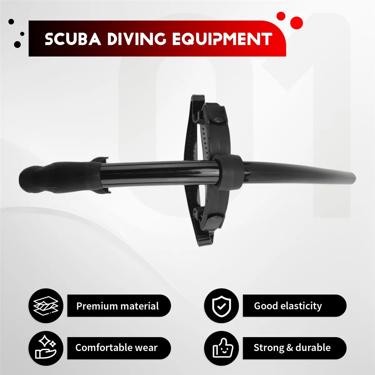 SMIEA سيليكون السباحة الجبهة التنفس أنبوب الغوص التدريب الكبار غص أنبوب الغوص السباحة معدات غطس، أسود