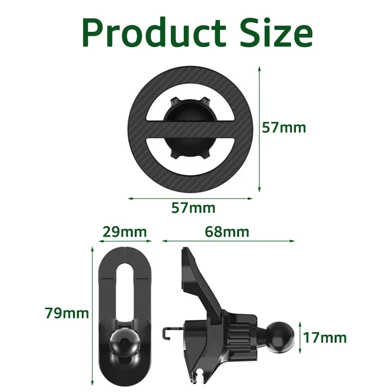 Support de téléphone de voiture pour MagSafe support de téléphone portable de voiture magnétique support de téléphone de ventilation de voiture pour iPhone série 16/15 supports GPS Xiaomi