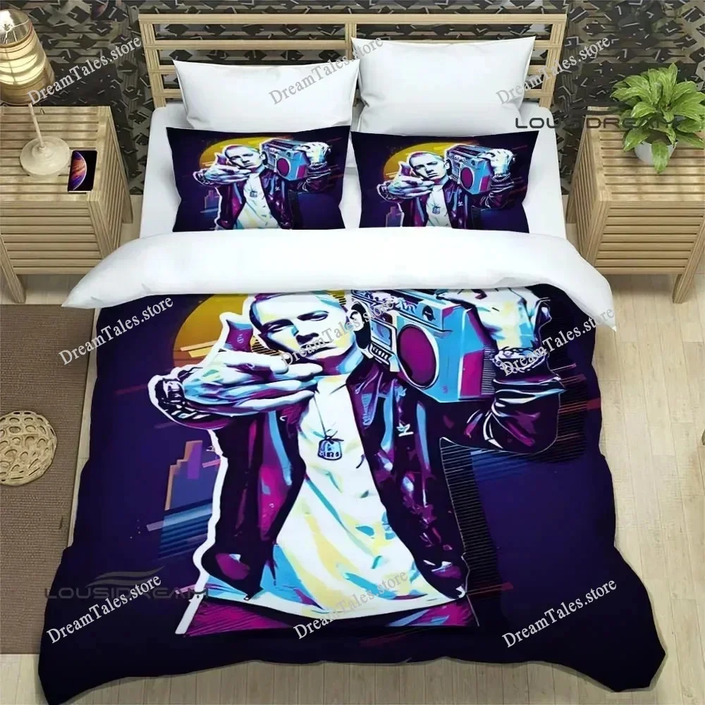 

Eminem Hip -hop Singer Print Bedding Sets Exquisite Bed Supplies Set Duvet Cover Comforter Set Bedding Set Luxury Birthday Gift