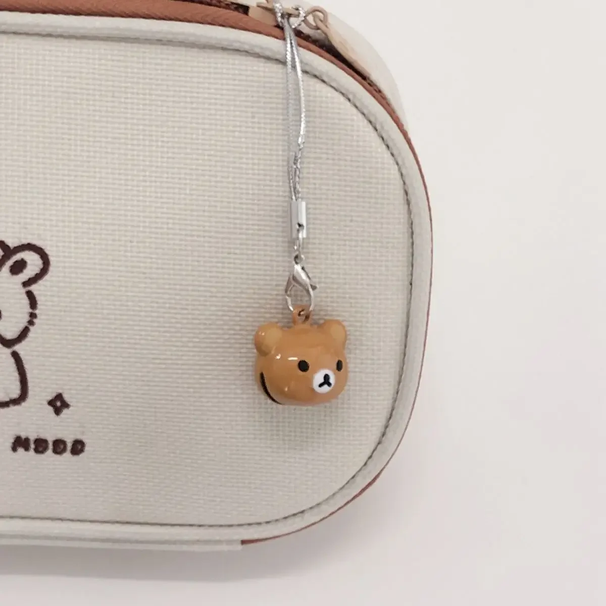 Kawaii Brown Bear Backpack Pendant Zipper Accessories Students Phone Charm Keychain Decor Girls Gift image 4