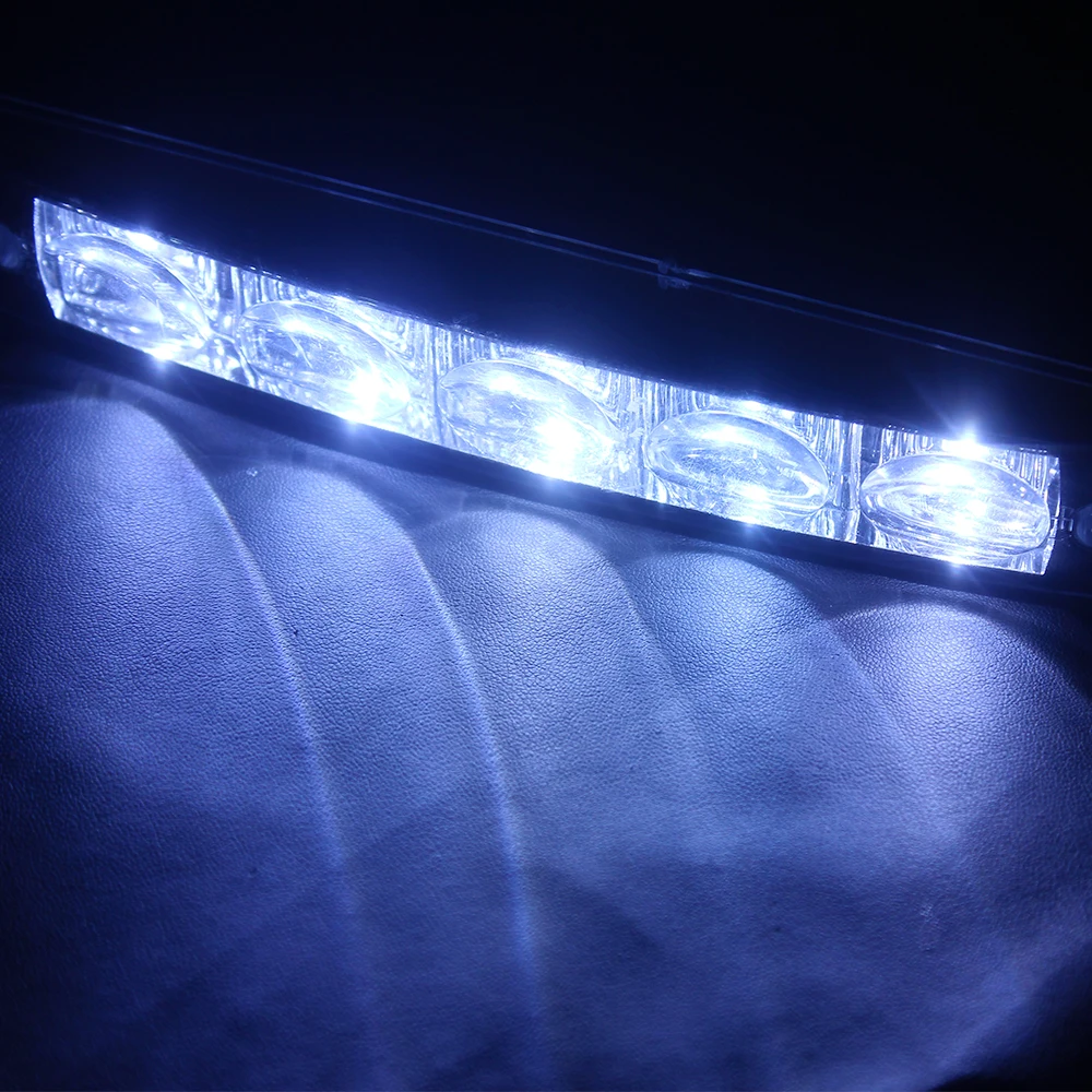 LEEPEE Car Styling Waterproof Daylight Car Lights Super Bright 5 LEDs Daytime Running Light Universal DRL