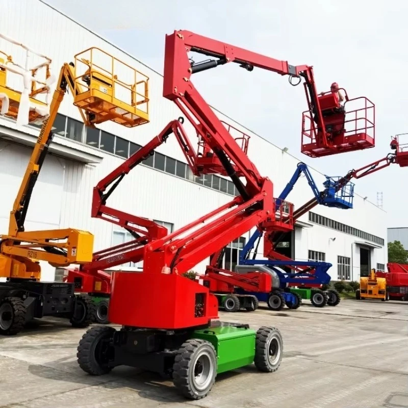 New Self-Propelled Electric Curved Arm Elevator Aerial Platform Man Telescopic Boom Lift Boom Lift Curved Arm Electric Elevator