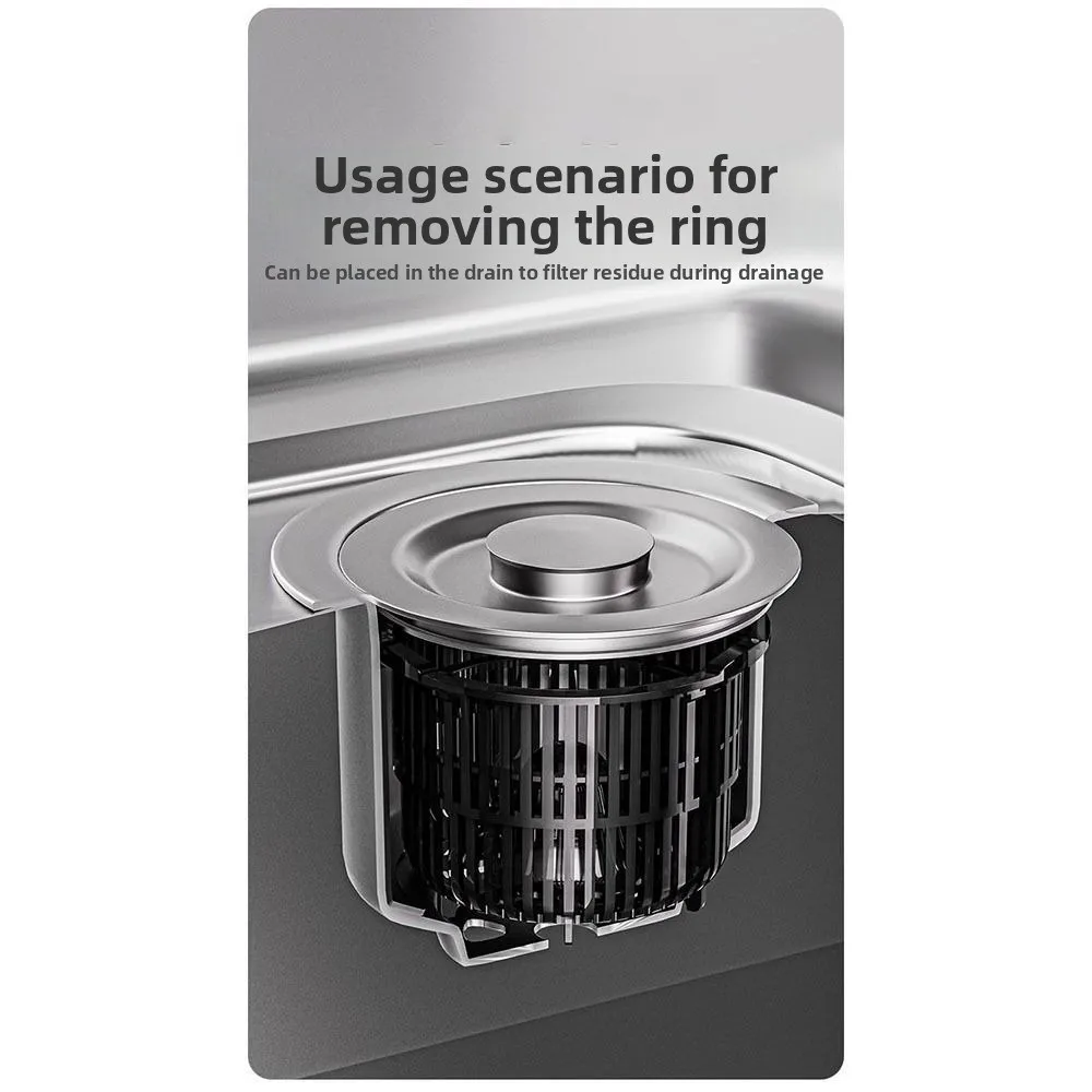 

Новый выдвижной сливной фильтр для раковины, АБС-пластик с защитой от засорения, пробка для кухонной раковины, корзина для улавливания еды для внутреннего диаметра 7,6-8 см