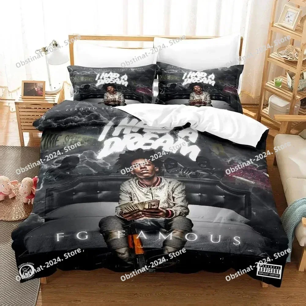 RIP Jaydayoungan Rapper Bedding Set Boys Girls Twin Queen Size Duvet Cover Pillowcase Bed Kids Adult Fashion Home Textileextile