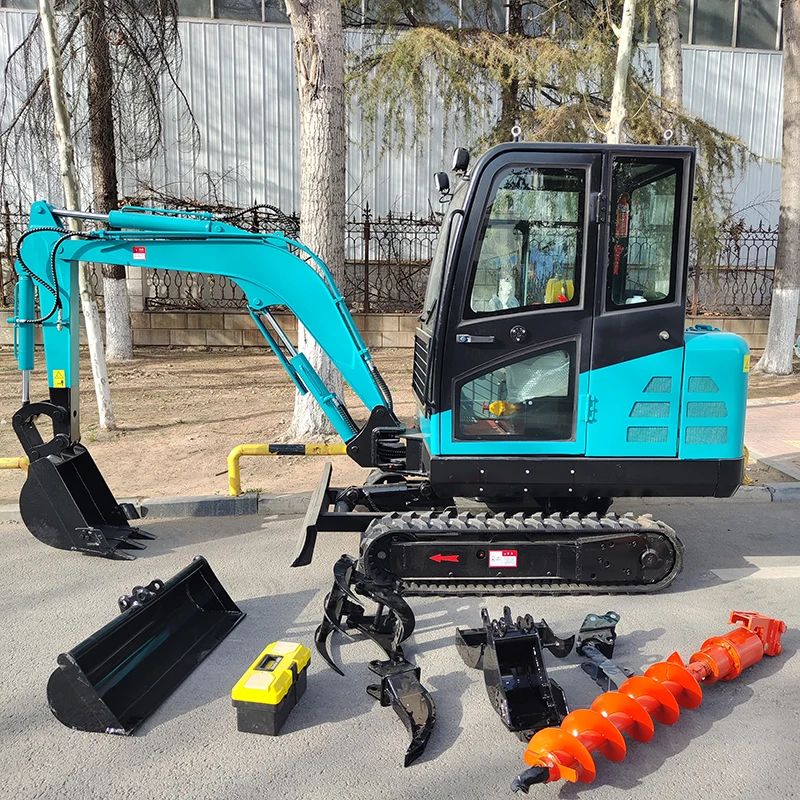 Customized Factory hot sale 3.5 tons new excavator Electric track hydraulic Mini Kubota engine excavator low price