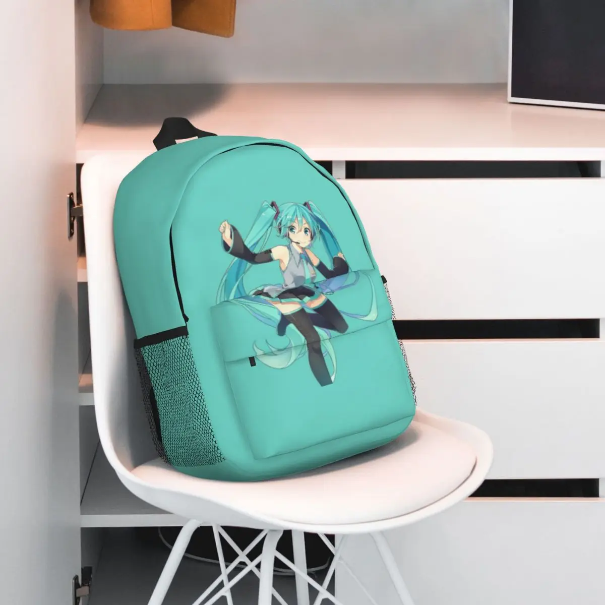 Hatsune Miku 15 Inch Waterdichte Rugzak-Lichtgewicht Reistas Met Meerdere Vakken Voor Organisatie