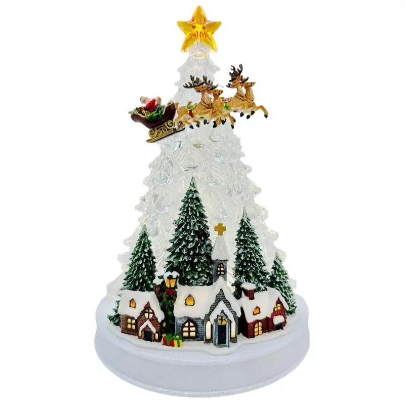 صندوق موسيقى ممتاز بسيط كلاسيكي ثلاثي الأبعاد هدية للزوجين كرتونية لعيد الميلاد