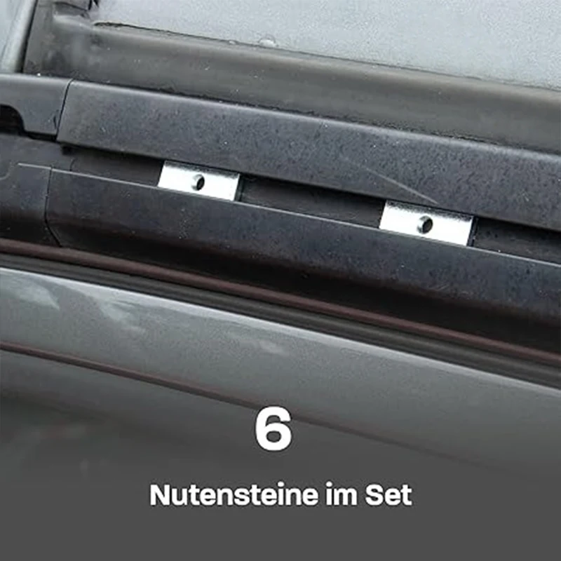 6pcs Steel Piping Block Piping Rail Swith Solt Nut With M8 Thread  For VW T5 T6 T6.1 California