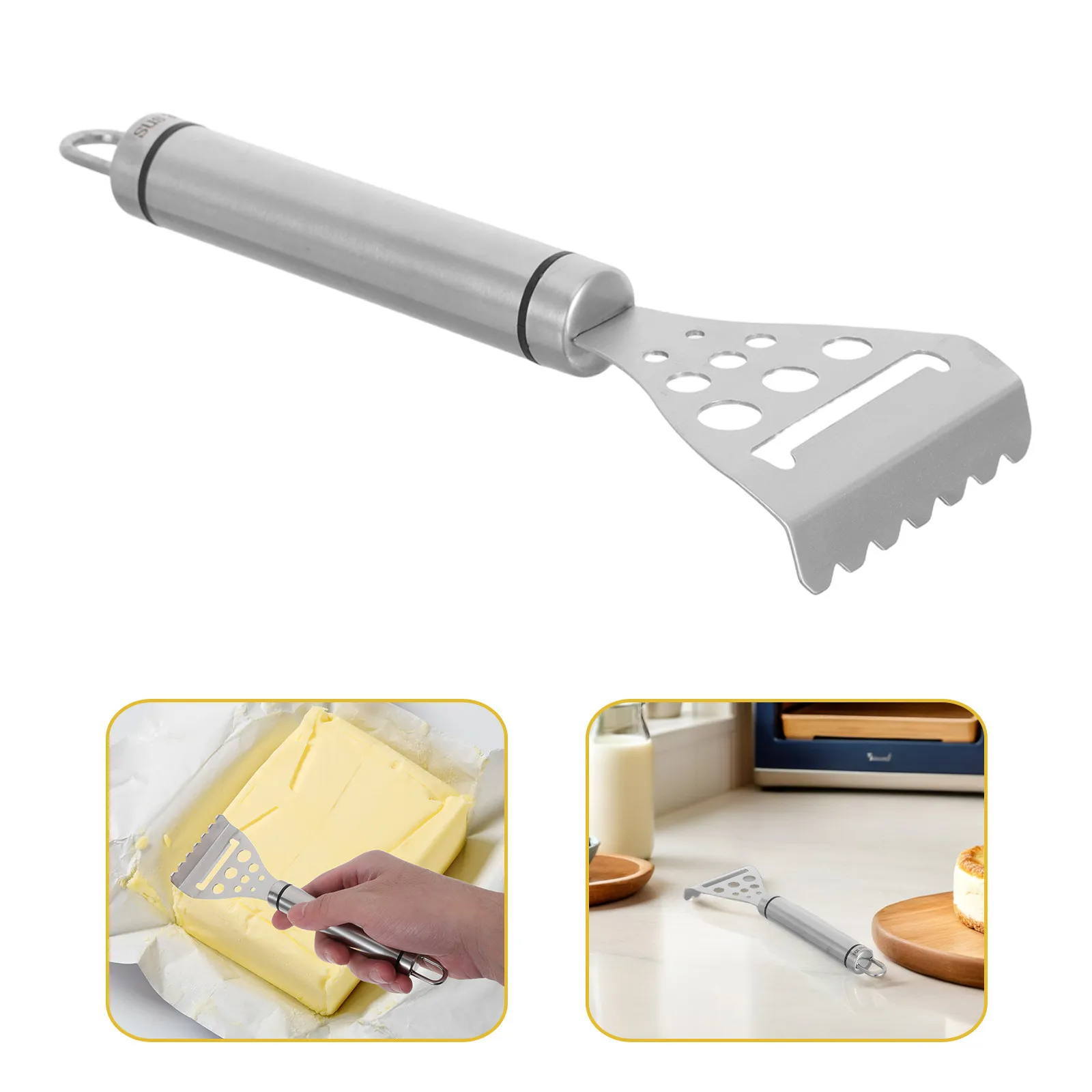 Rallador de Queso Premium de Acero Inoxidable, 1 Unidad, Cuchillas Ultra Resistentes para un Rallado Rápido, Ideal para Cocinar, Hornear y Preparar Alimentos