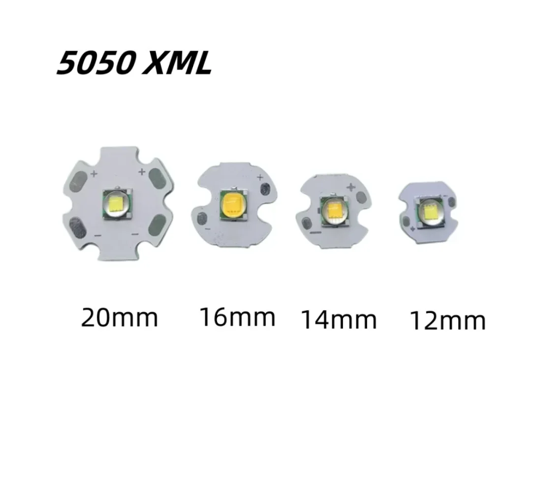 5050 XM-L2 XML2 T6 10W Cool White 6500K High Power LED Light Emitter Diode for flashlight on 16mm Black or White PCB