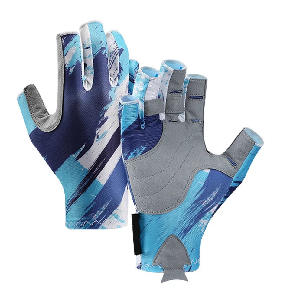 

1Pair Anti-Skid Breathable Half Finger Gloves Outdoor Riding Cycling Fitness Quick-Dry Sports Gloves Polyester Mittens