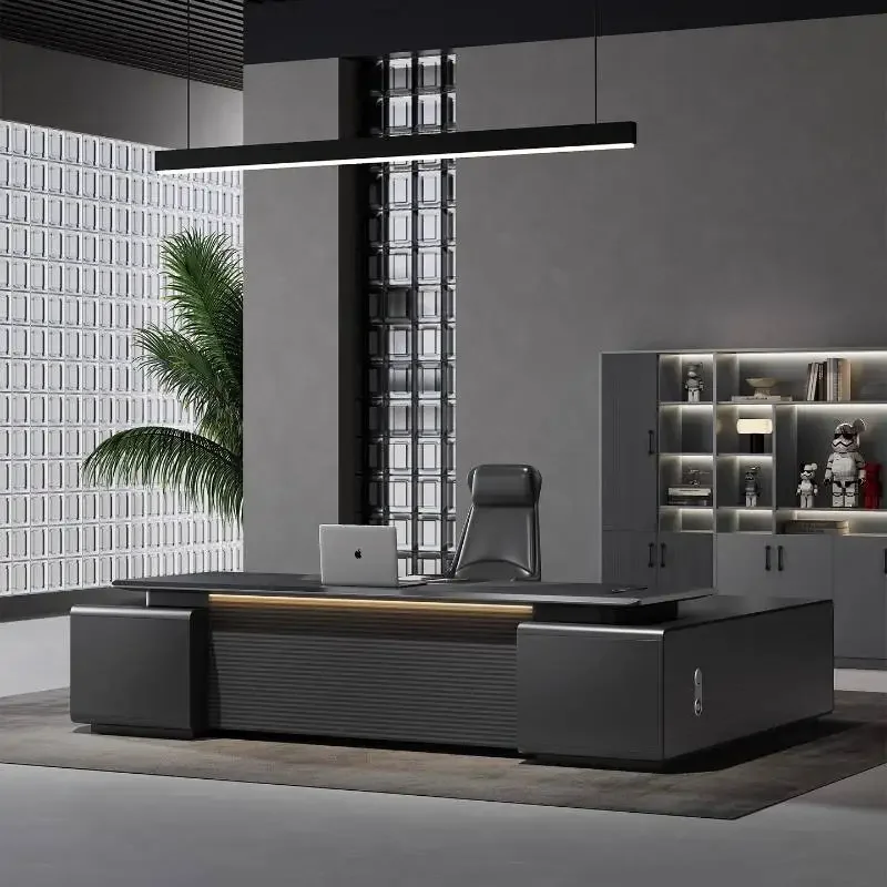 Decoration Gray Office Desks Manager Vintage Cheap Luxury Office Desks Drawers Corner Modern Escritorio Work Station Table