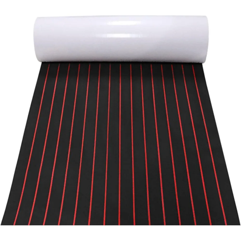 Tapis de pont de bateau en mousse EVA, 240x90cm, revêtement de sol marin, polymère non ald, couture rouge