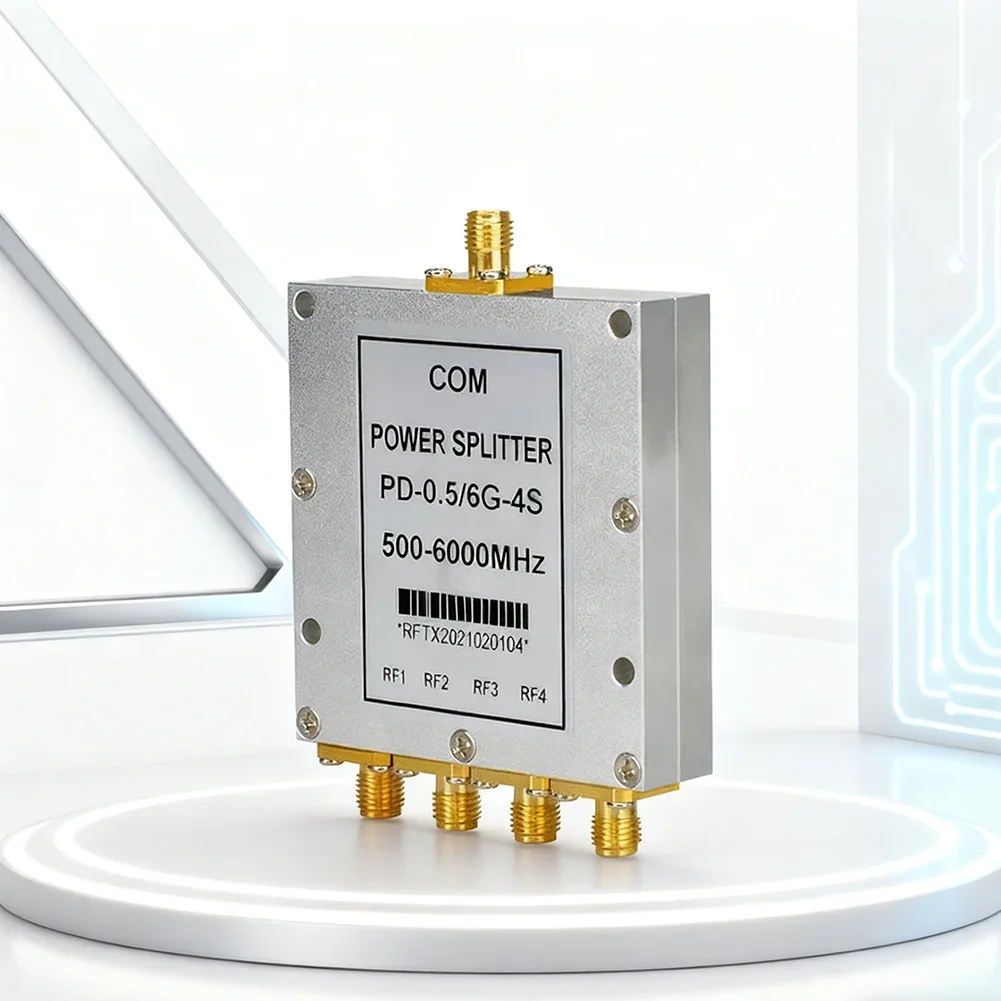 Power Divider 4Port K Connector Frequency Range 0 5 to 6 GHz Low Insertion Loss High Isolation for RF Applications