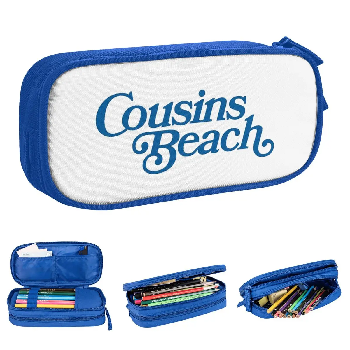 الإبداعية ابن عموم الشاطئ الأزرق مقلمة الصيف تحولت جميلة pencelcases القلم حقيبة تخزين كبيرة اكسسوارات الطلاب #2