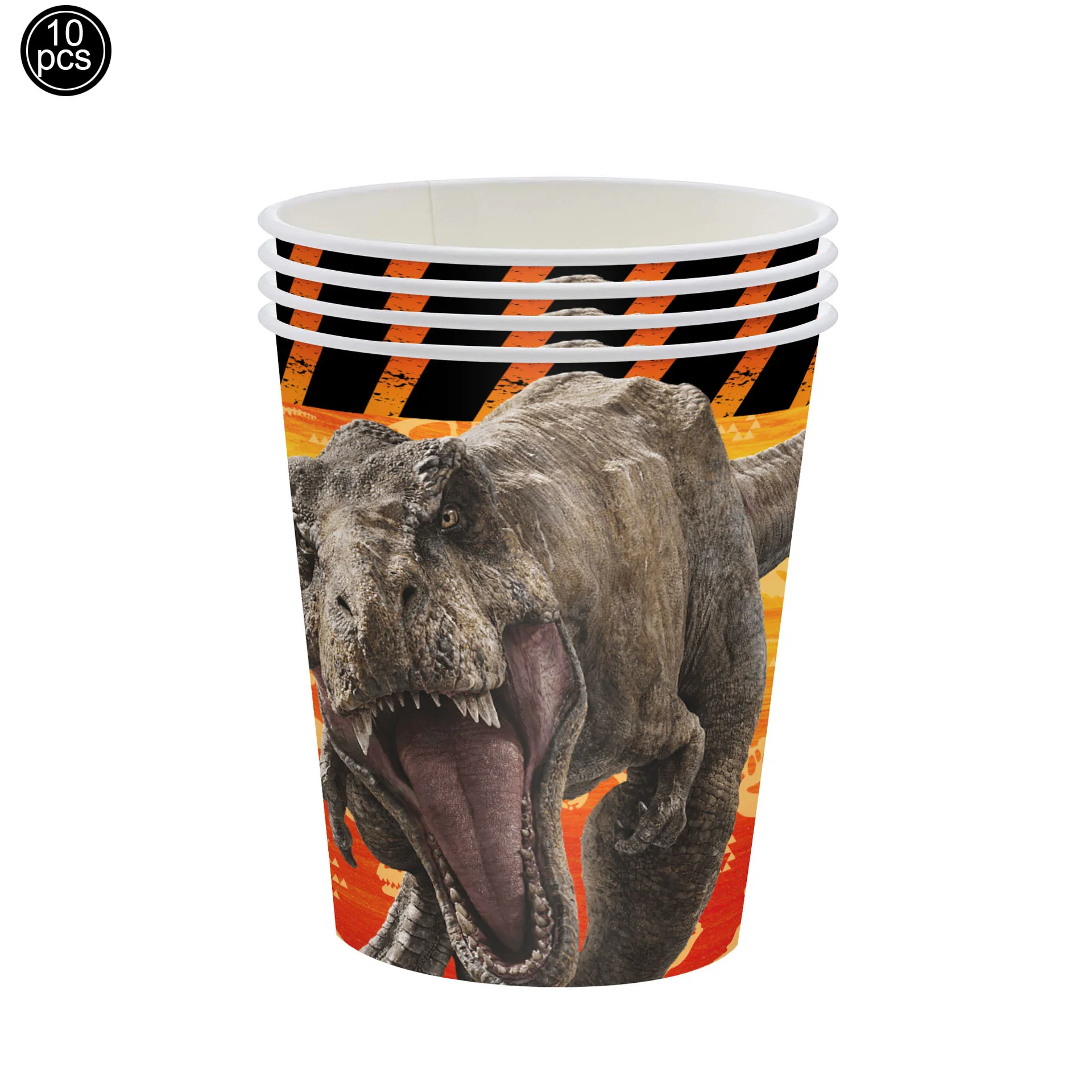 Einweggeschirr mit Dinosaurier-Motiv, Pappteller, Tassen, Servietten, Tischdecke, Geschenke, Tasche, Banner, Kinder-Dinosaurier-Geburtstagsparty-Dekoration – Detail 4