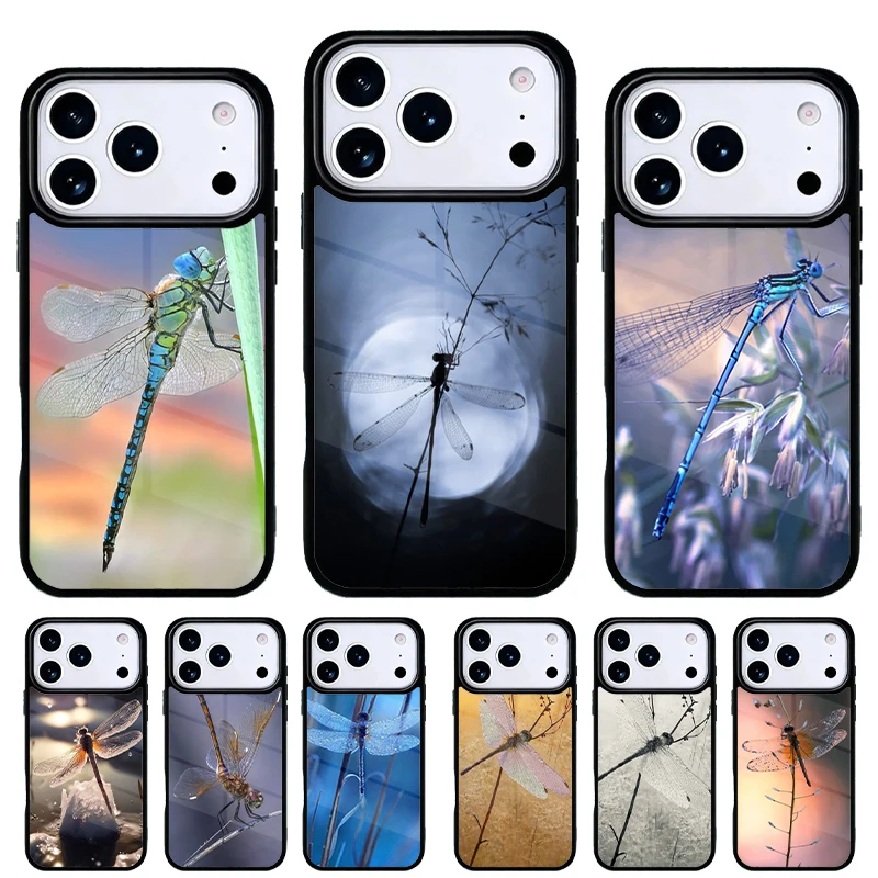 Funda iPhone diseño libélula compatible 17-11 Pro Max